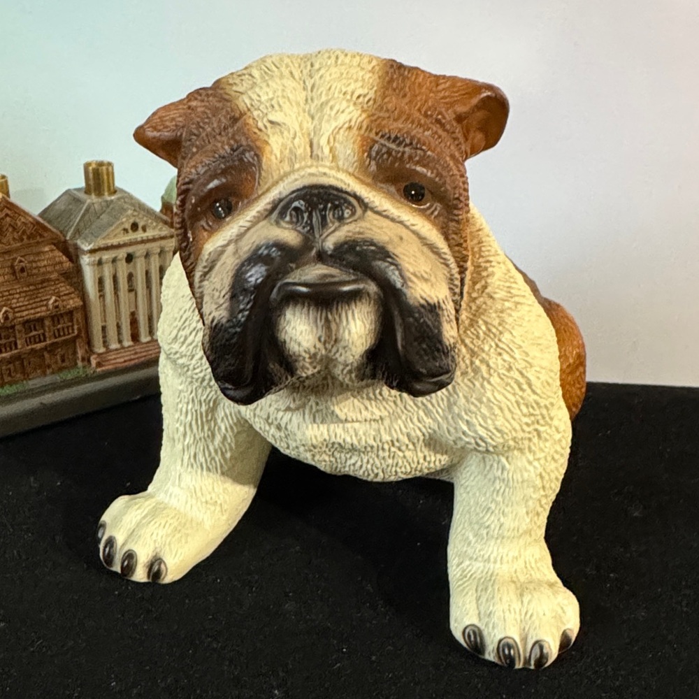Harvey Knox Japan Global Art Bulldog Canine Figurine.
 signed